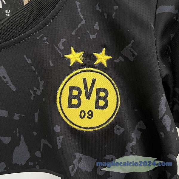 Seconda Conjunto De Bambino Borussia Dortmund 2023 2024 Nero Giallo Poco Prezzo
