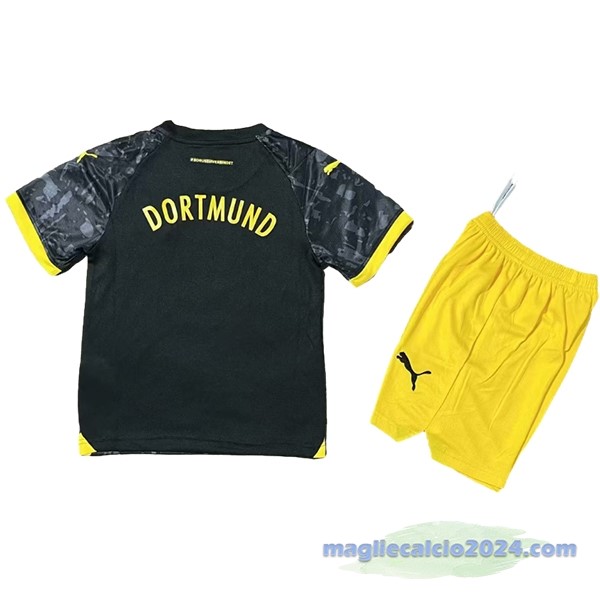 Seconda Conjunto De Bambino Borussia Dortmund 2023 2024 Nero Poco Prezzo