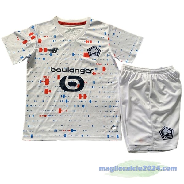 Seconda Conjunto De Bambino Lille 2023 2024 Bianco Poco Prezzo