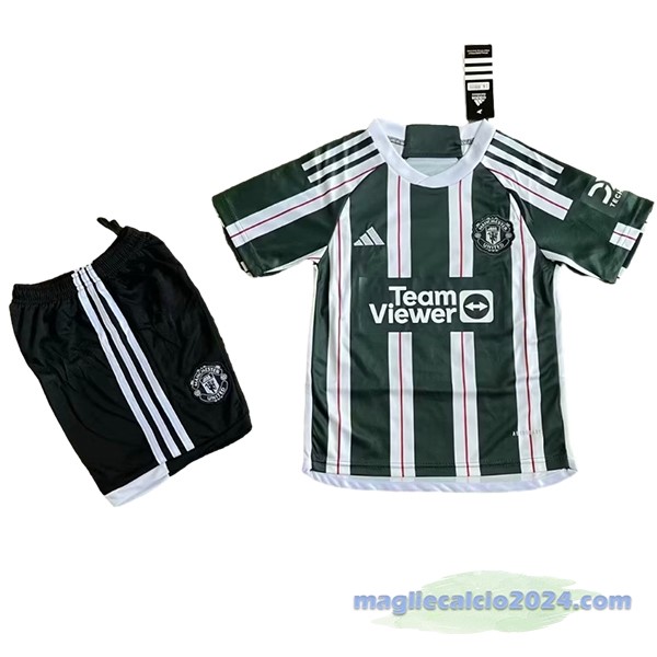 Seconda Conjunto De Bambino Manchester United 2023 2024 Verde Poco Prezzo