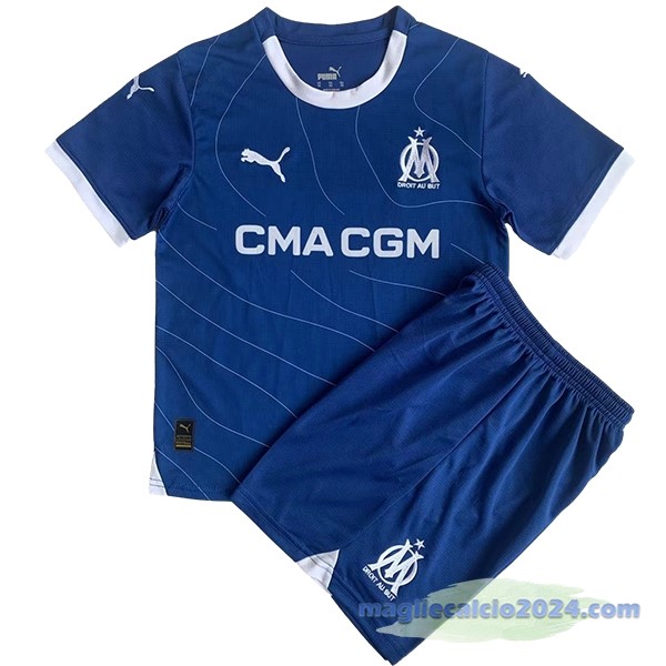 Seconda Conjunto De Bambino Marsella 2023 2024 Blu Poco Prezzo
