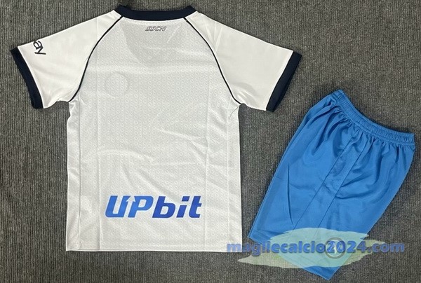 Seconda Conjunto De Bambino Napoli 2023 2024 Bianco Blu Poco Prezzo