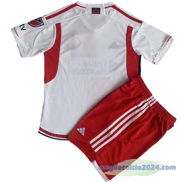Seconda Conjunto De Bambino New England Revolution 2023 2024 Bianco Rosso Poco Prezzo