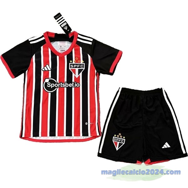 Seconda Conjunto De Bambino São Paulo 2023 2024 Rosso Poco Prezzo