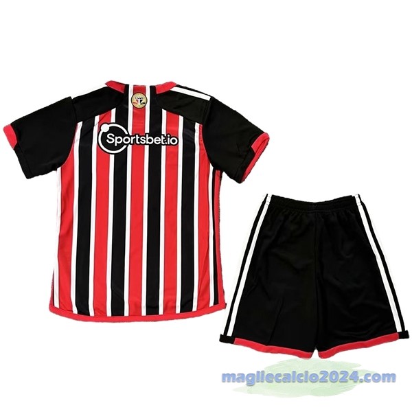 Seconda Conjunto De Bambino São Paulo 2023 2024 Rosso Poco Prezzo