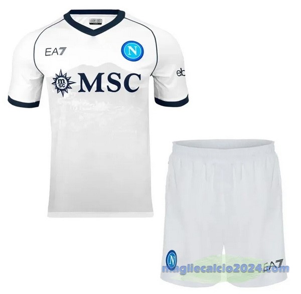Seconda Conjunto De Uomo Napoli 2023 2024 Bianco Poco Prezzo
