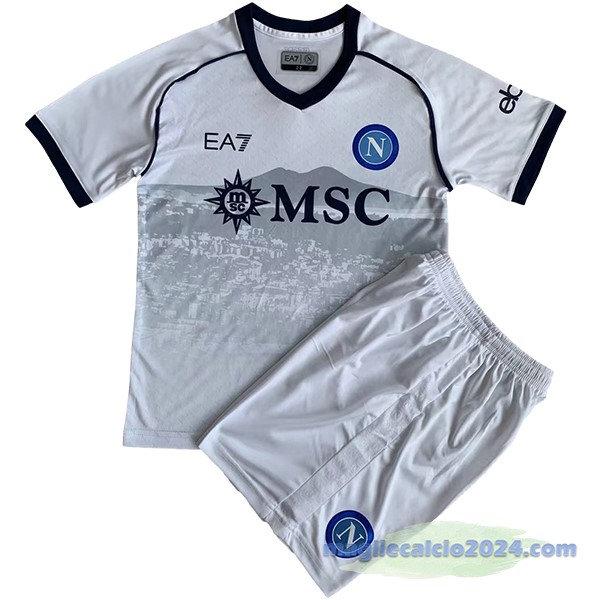 Seconda Conjunto De Uomo Napoli 2023 2024 Bianco Poco Prezzo