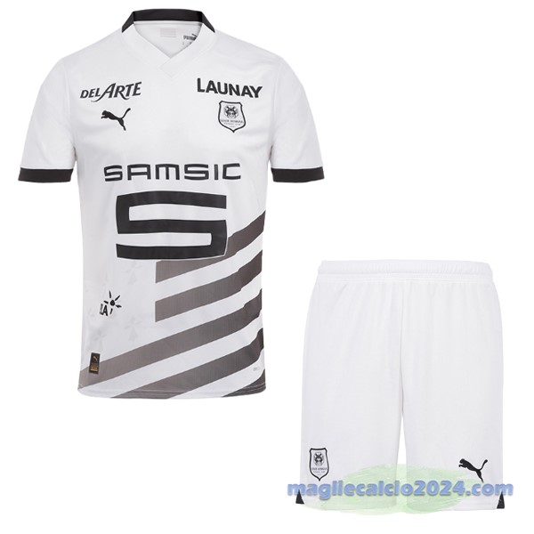 Seconda Conjunto De Uomo Rennais 2023 2024 Bianco Poco Prezzo