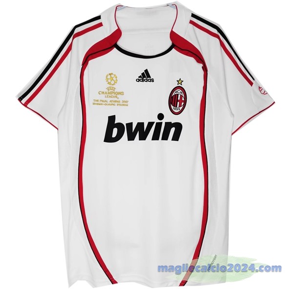 Seconda Maglia AC Milan Retro 2006 2007 Bianco Rosso Poco Prezzo