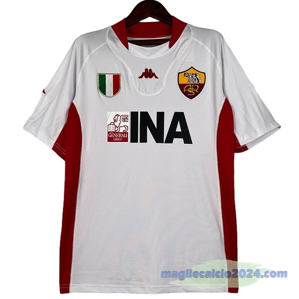 Seconda Maglia As Roma Retro 2001 2002 Bianco Poco Prezzo
