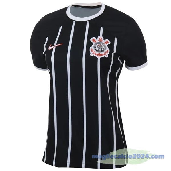 Seconda Maglia Donna Corinthians Paulista 2023 2024 Nero Bianco Poco Prezzo