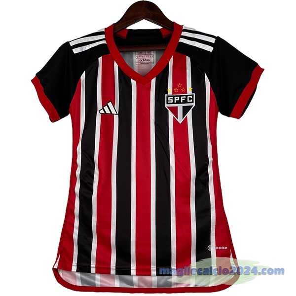 Seconda Maglia Donna São Paulo 2023 2024 Rosso Poco Prezzo