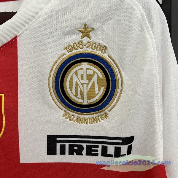 Seconda Maglia Inter Milán Retro 2007 2008 Bianco Poco Prezzo