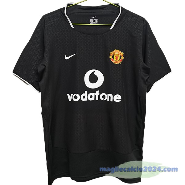 Seconda Maglia Manchester United Retro 2003 2005 Nero Poco Prezzo