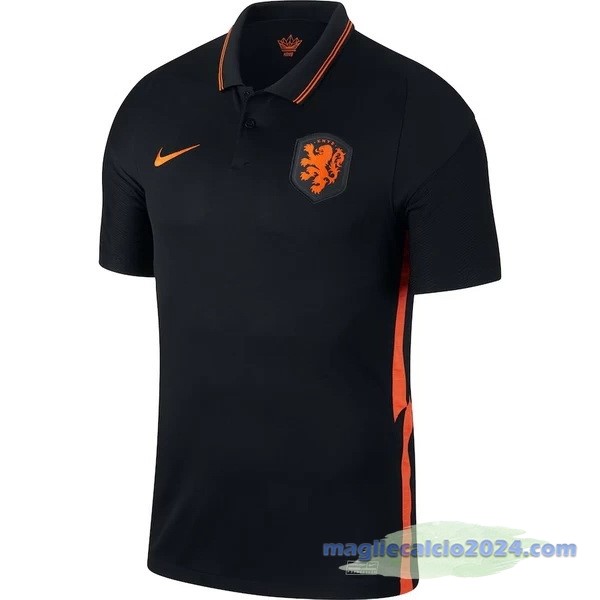 Seconda Maglia Paesi Bassi Retro 2021 Nero Poco Prezzo