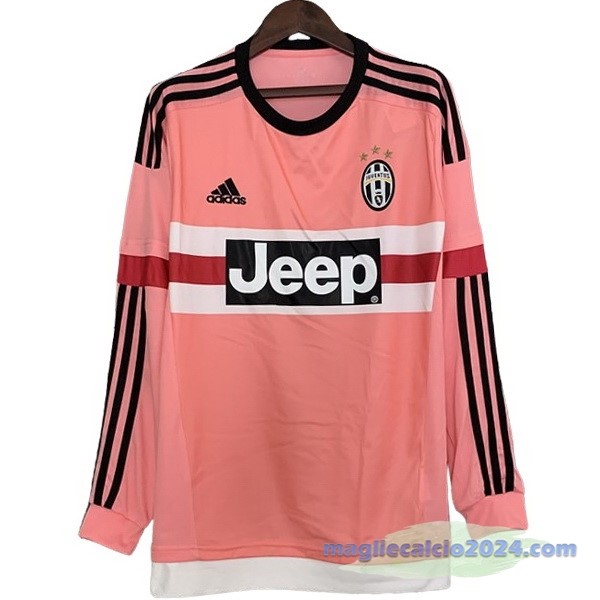 Seconda Manica lunga Juventus Retro 2015 2016 Rosa Poco Prezzo