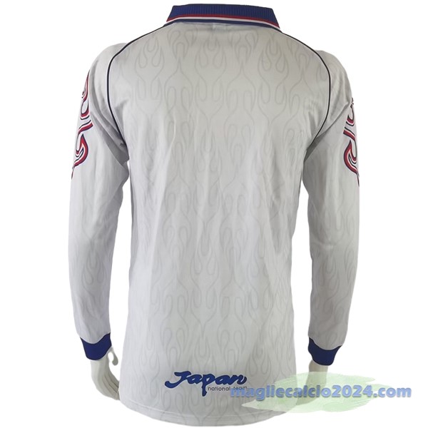 Seconda Manica lunga Maglia Giappone Retro 1998 Bianco Poco Prezzo