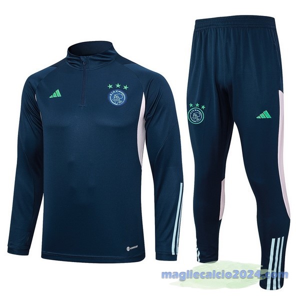 Set Completo Felpa Allenamento Ajax 2023 2024 Blu Navy I Rosa Poco Prezzo