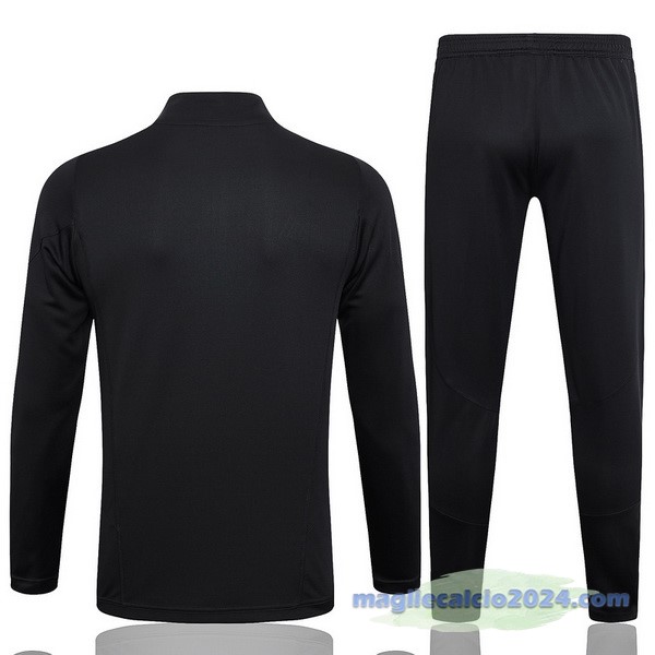 Set Completo Felpa Allenamento Algeria 2023 Nero Bianco Poco Prezzo