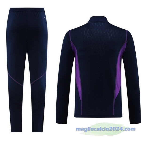 Set Completo Felpa Allenamento Argentina 2023 Blu Navy Purpureo Poco Prezzo