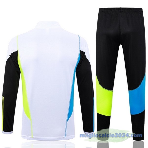 Set Completo Felpa Allenamento Arsenal 2023 2024 Bianco Nero Poco Prezzo
