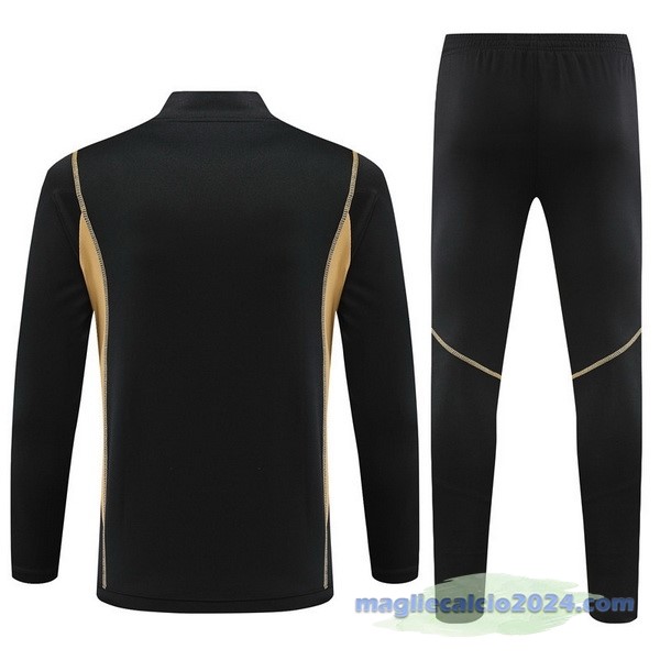 Set Completo Felpa Allenamento Bambino Argentina 2023 Nero Giallo Poco Prezzo