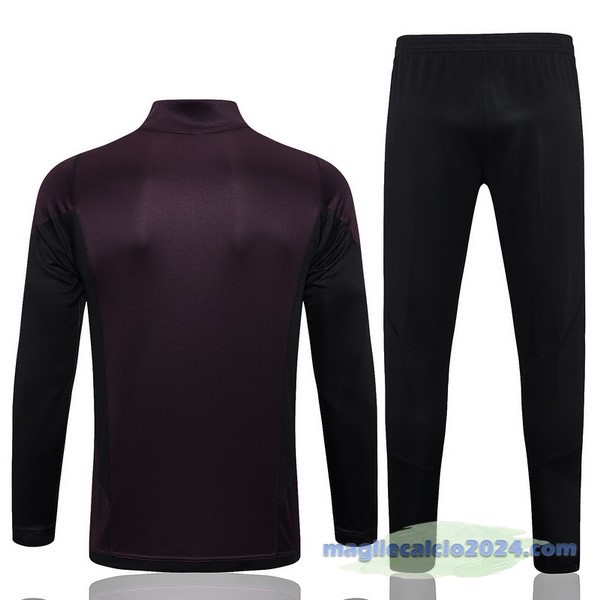 Set Completo Felpa Allenamento Bambino Germania 2022 Borgogna Nero Poco Prezzo
