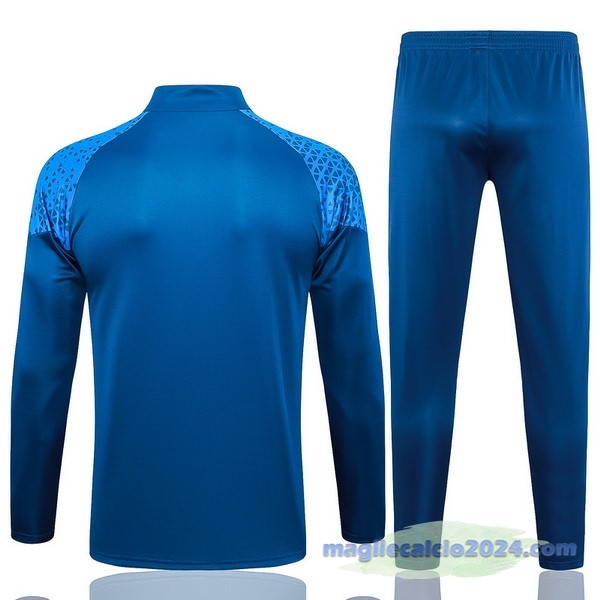 Set Completo Felpa Allenamento Bambino Marsella 2023 2024 I Blu Poco Prezzo