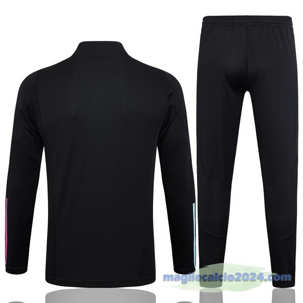 Set Completo Felpa Allenamento Bayern Múnich 2023 2024 Nero II Purpureo Poco Prezzo