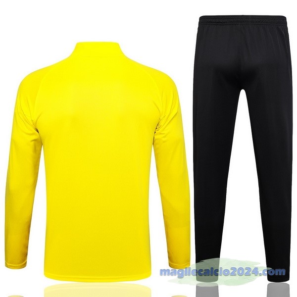 Set Completo Felpa Allenamento Borussia Dortmund 2023 2024 Giallo I Nero Poco Prezzo