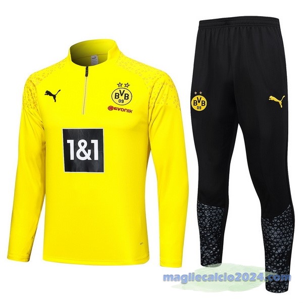Set Completo Felpa Allenamento Borussia Dortmund 2023 2024 Giallo Nero Poco Prezzo
