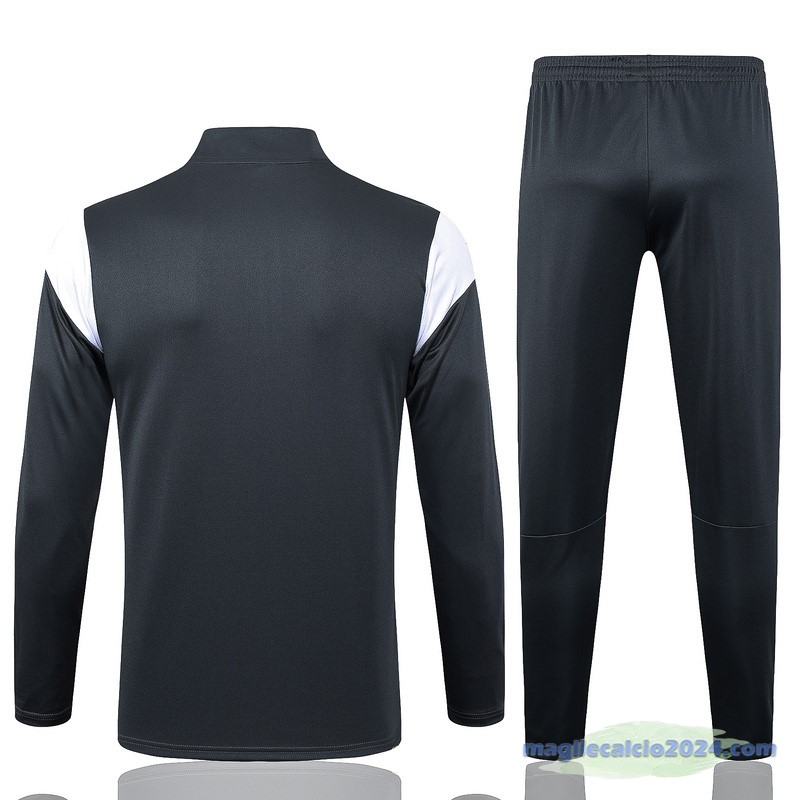 Set Completo Felpa Allenamento Borussia Dortmund 2023 2024 Grigio Giallo Poco Prezzo
