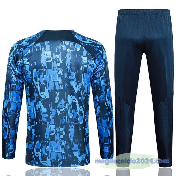 Set Completo Felpa Allenamento Chelsea 2023 2024 Blu Giallo Poco Prezzo