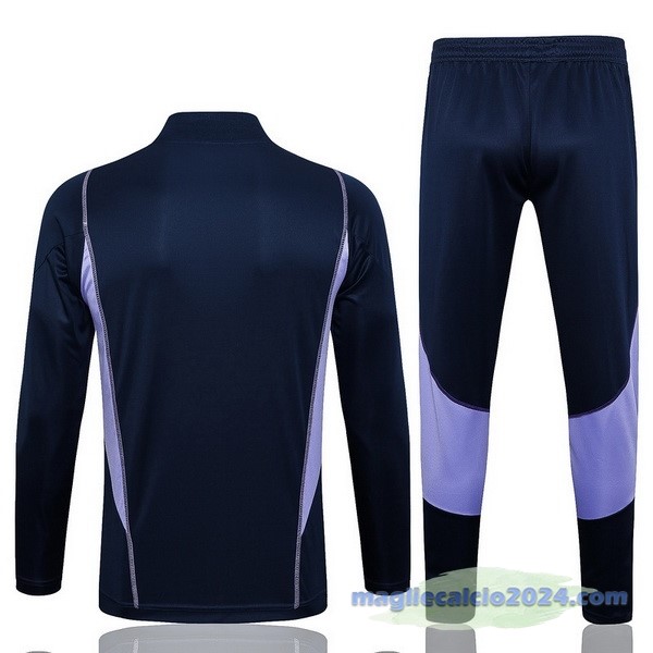 Set Completo Felpa Allenamento Cruzeiro 2023 2024 Blu Navy Purpureo Poco Prezzo