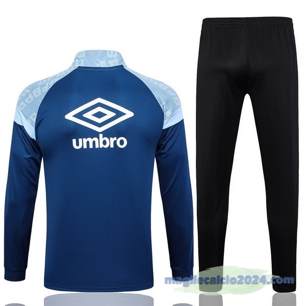 Set Completo Felpa Allenamento Grêmio 2023 2024 Blu I Nero Poco Prezzo