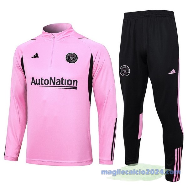 Set Completo Felpa Allenamento Inter Miami 2023 2024 Rosa Nero Poco Prezzo