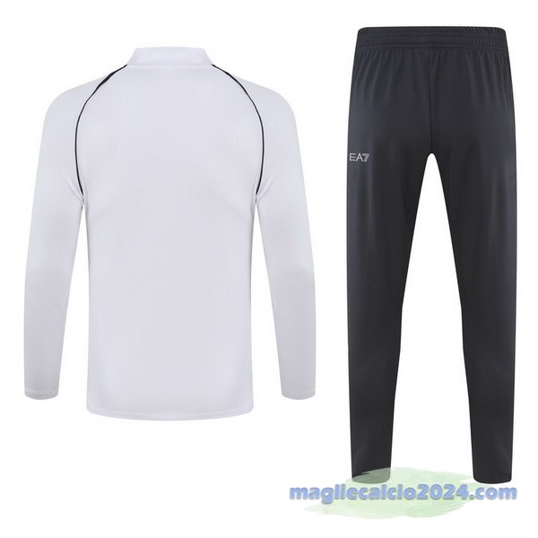 Set Completo Felpa Allenamento Napoli 2023 2024 Bianco Grigio Poco Prezzo