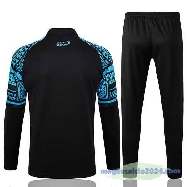 Set Completo Felpa Allenamento Napoli 2023 2024 Blu I Navy Poco Prezzo