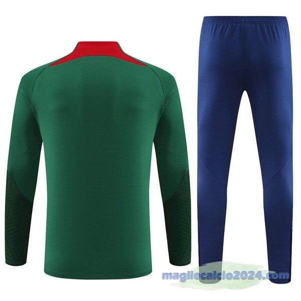 Set Completo Felpa Allenamento Portogallo 2023 Verde Blu Navy Poco Prezzo