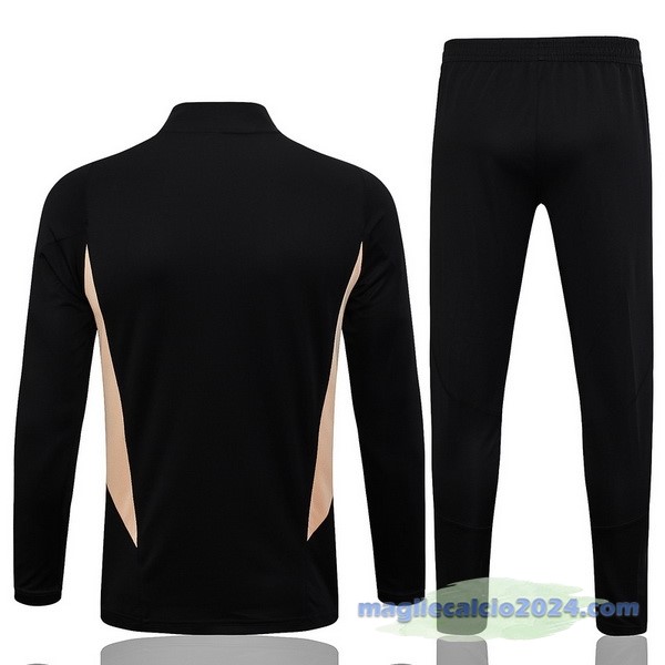 Set Completo Felpa Allenamento Real Madrid 2023 2024 Nero Giallo Poco Prezzo