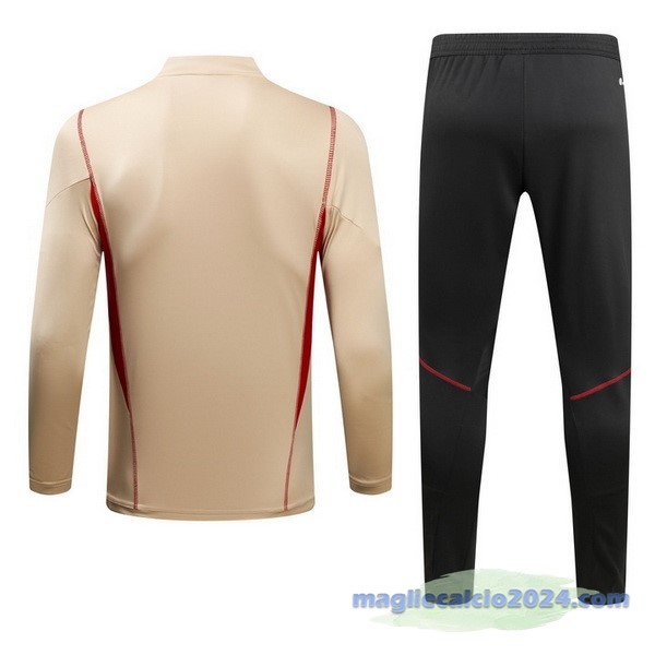 Set Completo Felpa Allenamento São Paulo Bambino 2023 2024 Giallo Nero Bianco Poco Prezzo