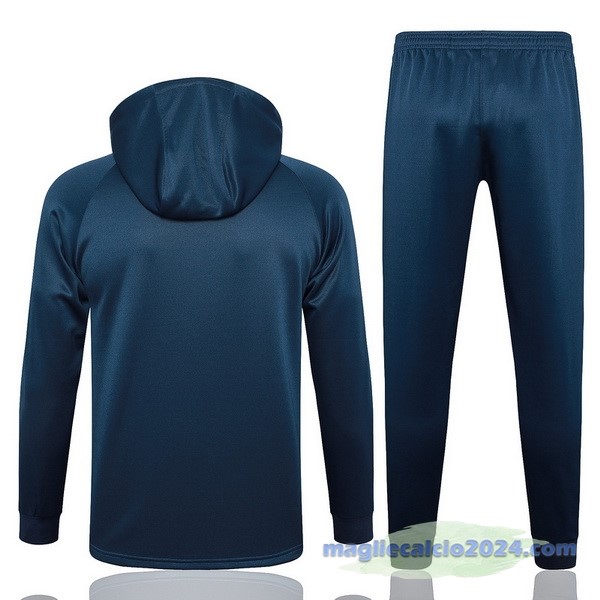 Set Completo Felpa Cappuccio Francia 2023 Blu Navy Poco Prezzo