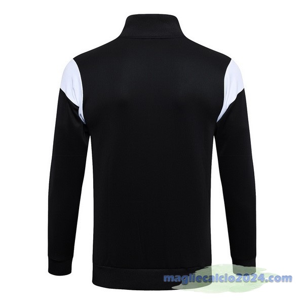 Set Completo Lunga Zip Giacca AC Milan 2023 2024 Nero Bianco Rosso Poco Prezzo