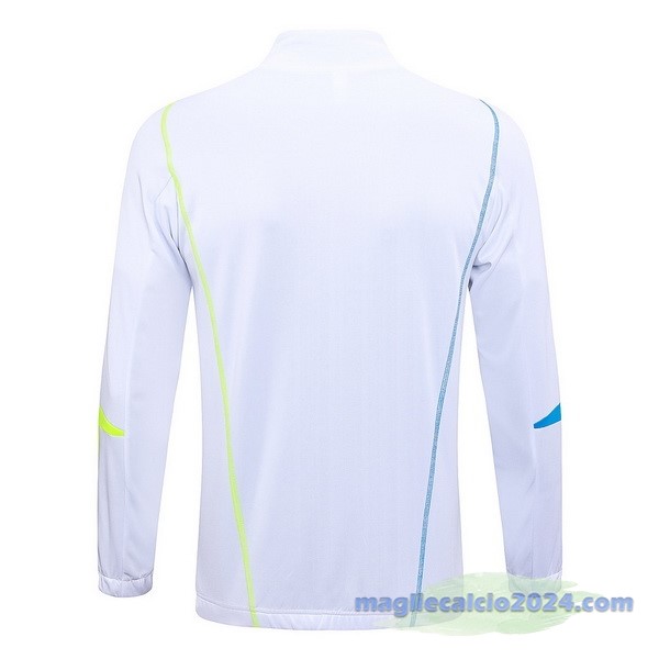 Set Completo Lunga Zip Giacca Arsenal 2023 2024 Bianco Blu Giallo Poco Prezzo