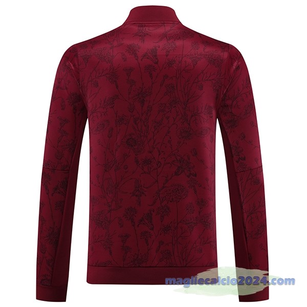 Set Completo Lunga Zip Giacca Bayern Múnich 2023 2024 Borgogna Poco Prezzo