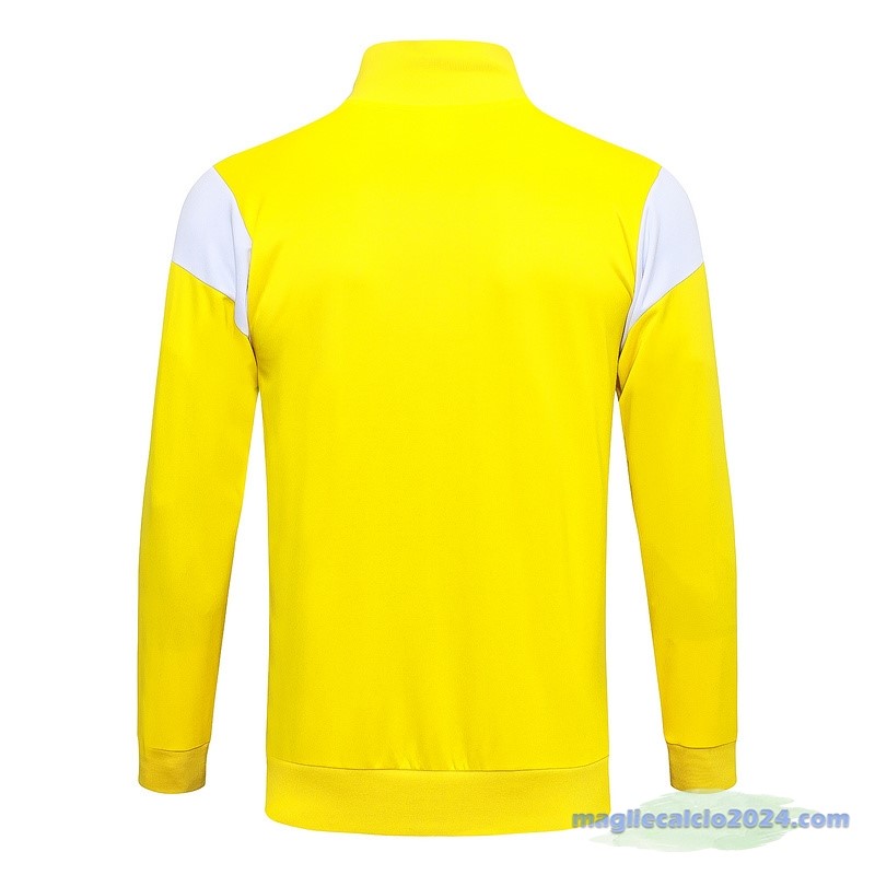Set Completo Lunga Zip Giacca Borussia Dortmund 2023 2024 Giallo Bianco Poco Prezzo