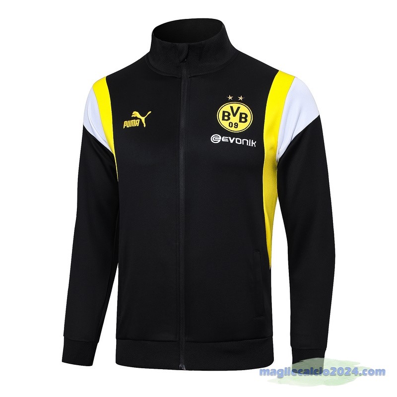Set Completo Lunga Zip Giacca Borussia Dortmund 2023 2024 Nero Giallo Poco Prezzo