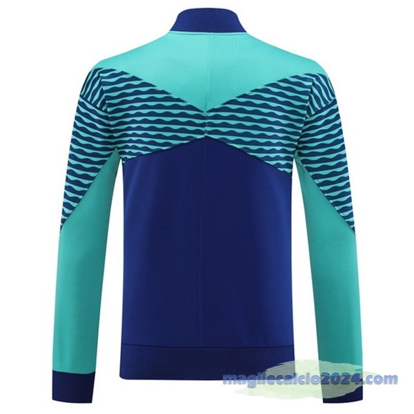 Set Completo Lunga Zip Giacca Brasile 2023 Blu Verde Poco Prezzo
