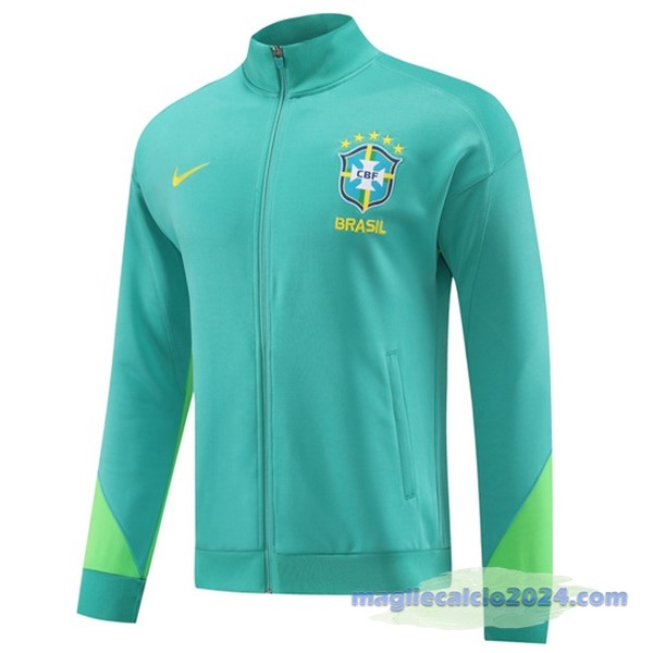 Set Completo Lunga Zip Giacca Brasile 2023 I Verde Poco Prezzo