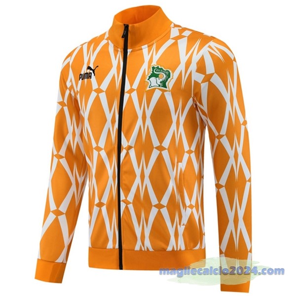 Set Completo Lunga Zip Giacca Costa d'Avorio 2023 Arancione Poco Prezzo